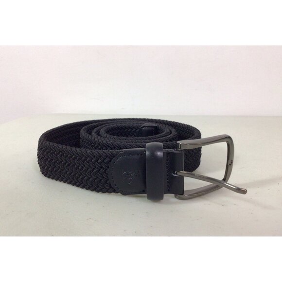 Penguin Black Braided Belt Made in USA Mens Large 38-40 - Picture 1 of 7